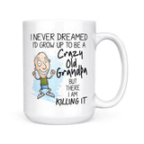 funny crazy old grandpa coffee mug sarcastic gift ceramic mug