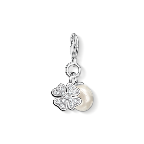 Charm Pendant Cloverleaf With Pearl | Thomas Sabo - Tricia's Gems
