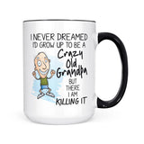 funny crazy old grandpa coffee mug sarcastic gift ceramic mug