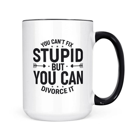 funny divorce it coffee mug sarcastic gag gift ceramic mug