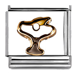 Martini Glass stainless steel enamel Italian charm on white background