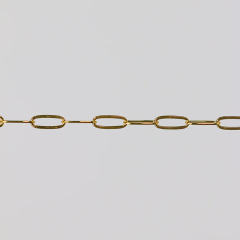 Chloe 14/20 Yellow Gold Filled Flat Oval Cable Chain | Permanent Jewellery