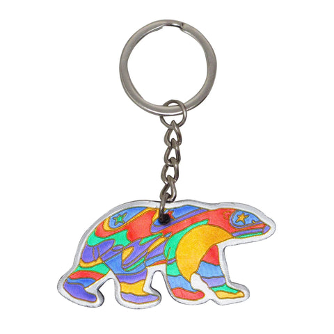 Dawn Oman Alpha Bear Metallic Key Chain - Tricia's Gems