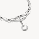 Thomas Sabo horseshoe charm pendant in sterling silver on Charm Bracelet
