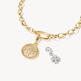 Thomas Sabo cloverleaf charm pendant in sterling silver with cubic zirconia