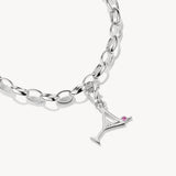 Thomas Sabo cocktail charm pendant in sterling silver with stone accent
