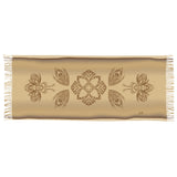 Pat Bruderer Bee-Lieve Eco-Shawl made from 100% recycled plastic bottles – Indigenous honeybee design symbolizing community, purpose, and belief.