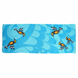 Francis Dick Hummingbird Eco-Scarf made from 100% recycled plastic bottles – Indigenous design featuring colourful hummingbird artwork.