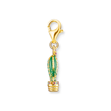 Charm Pendant Green Cactus Gold Plated | Thomas Sabo - Tricia's Gems