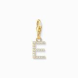 Charm Pendant Letters White Stones Gold Plated | Thomas Sabo - Tricia's Gems