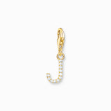 Charm Pendant Letters White Stones Gold Plated | Thomas Sabo - Tricia's Gems