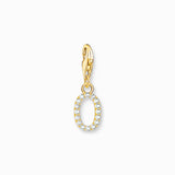 Charm Pendant Letters White Stones Gold Plated | Thomas Sabo - Tricia's Gems