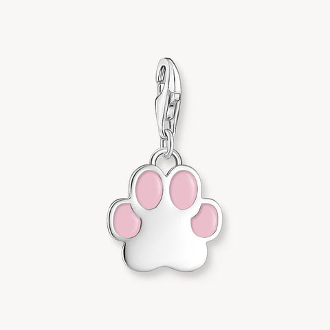 Charm Pendant Pink Paw Silver | Thomas Sabo