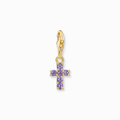 Charm Pendant Amethyst Cross | Thomas Sabo - Tricia's Gems