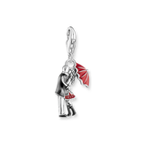 Silver Charm Pendant With Kissing Couple - Tricia's Gems