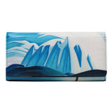 Lawren Harris Lake and Mountains Wallet – vegan leather bi-fold wallet featuring iconic Canadian artwork from the Group of Seven.