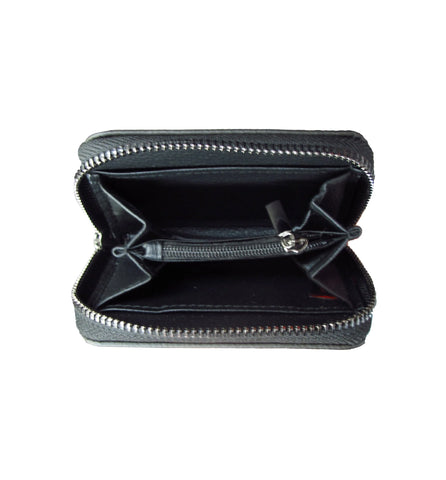 Maxine Noel Eagle’s Gift Zip-Around Coin Wallet – vegan leather wallet featuring Indigenous eagle design symbolizing wisdom and protection.