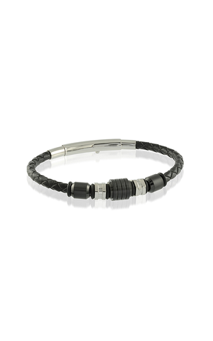 Adjustable Leather  Bracelet | Italgem Steel - Tricia's Gems