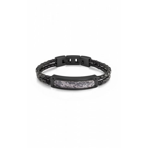 Double Band Leather Bracelet | Italgem Steel - Tricia's Gems