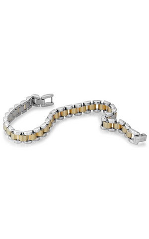 Stainless Steel Gold and Silver IP Bracelet | Italgem Steel - Tricia's Gems