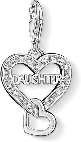 Thomas Sabo Charm Pendant Daughter with CZ Silver | Retired
