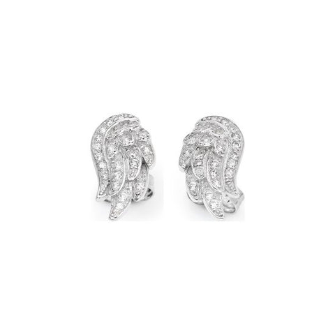 Silver Zirconia Wing Earrings | Amen - Tricia's Gems