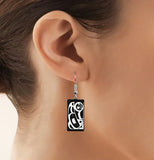 Roy Henry Vickers Raven Gallery Collection Earrings – dangle earrings featuring Indigenous Raven design in hypoallergenic zinc alloy.