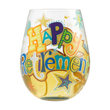 Stemless Wine Glass Happy Retirement | Lolita