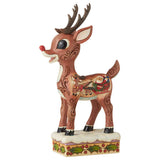 Rudolph With Sleigh Scene | Rudolph Traditions by Jim Shore - Tricia's Gems