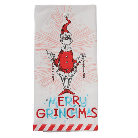 Merry Grinchmas Tea Towel | Department 56 - Tricia's Gems