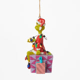 Grinch on Present Ornament | Jim Shore Grinch Collection - Tricia's Gems