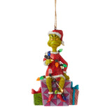 Grinch on Present Ornament | Jim Shore Grinch Collection - Tricia's Gems