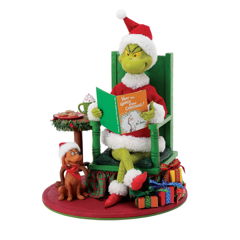 Department 56 Possible Dreams Bedtime Story Grinch figurine with Max