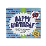 Enesco 60th Birthday Club Mug – 16 oz stoneware mug with colourful birthday design and gift card packaging from Our Name Is Mud collection.