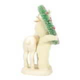 Snowbabies “Meet in the Middle” porcelain figurine with wreath and fawn.