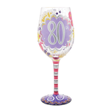 Happy Birthday Wine Glasses 30, 40, 50, 60, 70, 80th | Lolita