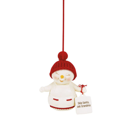 Skip Santa, Ask Grandma Snowpinions Ornament
