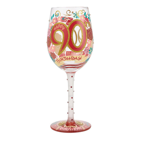 Lolita Happy 90th Birthday Wine Glass – Tricia's Gems