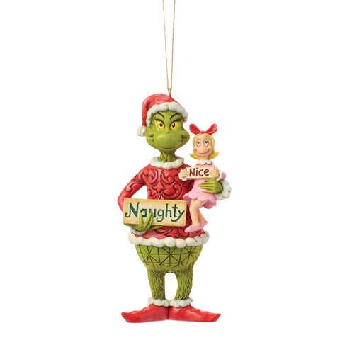 Grinch and Cindy Lou with Sign Ornament by Jim Shore