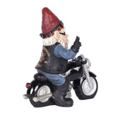 Gnome With Peace Sign Riding Motocycle