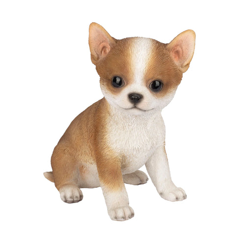SOREAL brown Chihuahua puppy figurine made from polyresin decorative dog statue for home décor and gift giving.