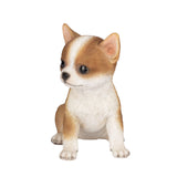 SOREAL brown Chihuahua puppy figurine made from polyresin decorative dog statue for home décor and gift giving.