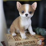 SOREAL brown Chihuahua puppy figurine made from polyresin decorative dog statue for home décor and gift giving.