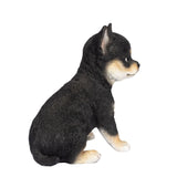 SOREAL black Chihuahua puppy figurine made from polyresin decorative dog statue for home décor and gift giving.