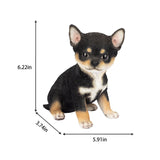 SOREAL black Chihuahua puppy figurine made from polyresin decorative dog statue for home décor and gift giving.