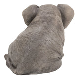 Pet Pals chubby sitting elephant statue made from polyresin for indoor and outdoor home and garden décor.