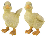 Pet Pals yellow duckling garden statue set featuring two ducklings with realistic feather details for indoor and outdoor décor.