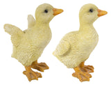 Pet Pals yellow duckling garden statue set featuring two ducklings with realistic feather details for indoor and outdoor décor.
