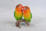 Parrots on Branch - Figurine