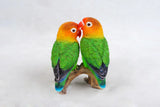 Parrots on Branch - Figurine